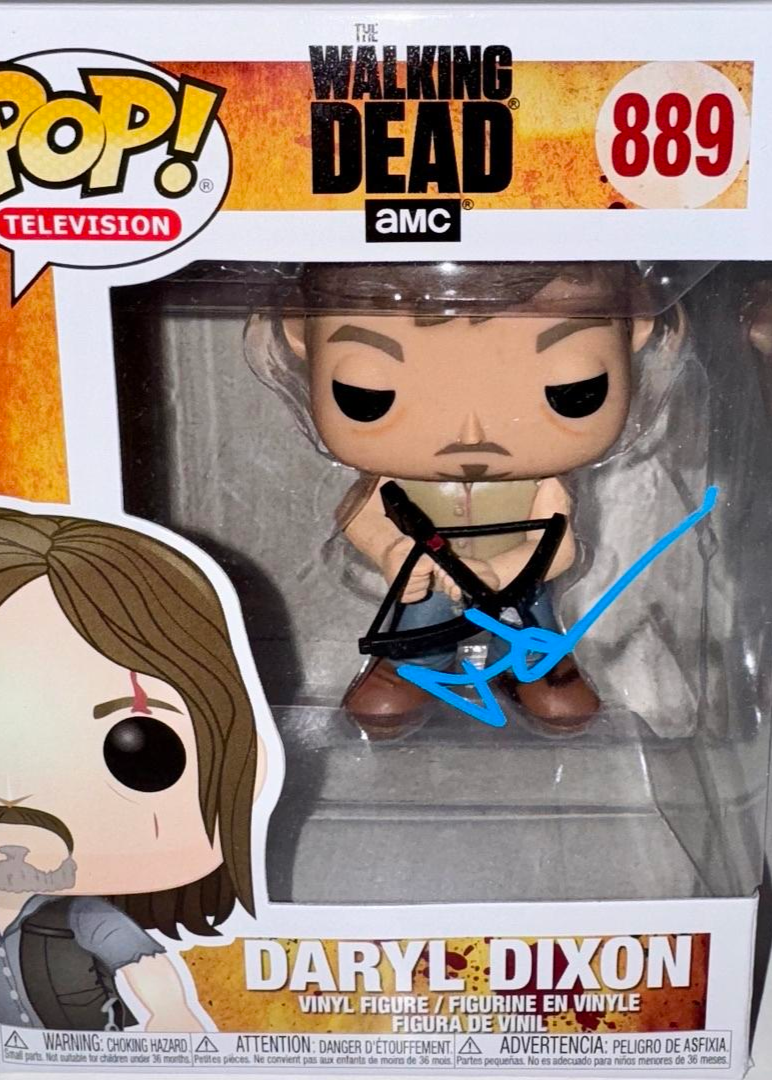 Norman Reedus Signed Funko Pop #889 "Daryl Dixon" (Walking Dead) - Beckett COA